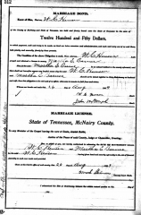 1909 Marriage of Martha Barnes to WC Hensen cropped