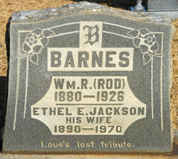 1926 Burial Wm R Barnes 1880 - 1926