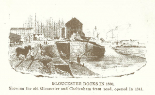 Gloucester docks and tram road 1841