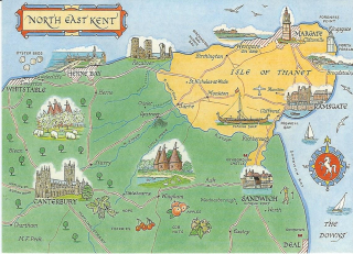 Map postcard North East Kent 3